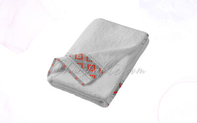 Хавлиена кърпа Фолклор – сиво, 30/50 см