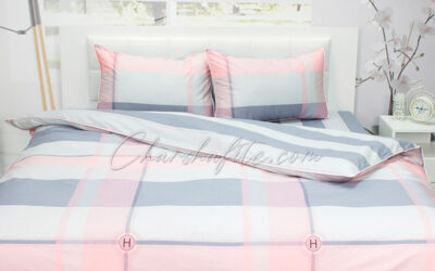 Единичен спален комплект Пресила, памучен сатен