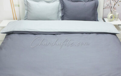 Двоен спален комплект Тъмносиво и Светлосиво, 4 части