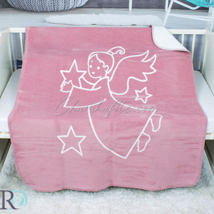 Бебешко памучно одеяло Ангелче - розово