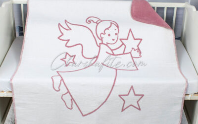 Бебешко памучно одеяло Ангелче – розово