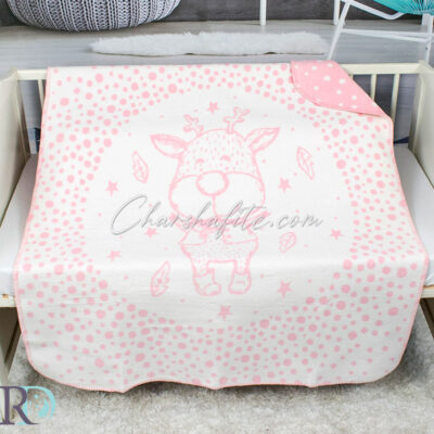 Бебешко памучно одеяло Еленче - розово