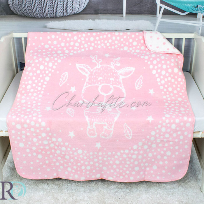 Бебешко памучно одеяло Еленче - розово